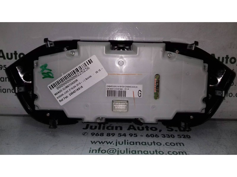 Recambio de mando climatizador para nissan juke (f15) acenta referencia OEM IAM 248451KA1A  6 + 6 PINES Recambio de mando climatizador para nissan juke (f15) acenta referencia OEM IAM 248451KA1A  6 + 6 PINES