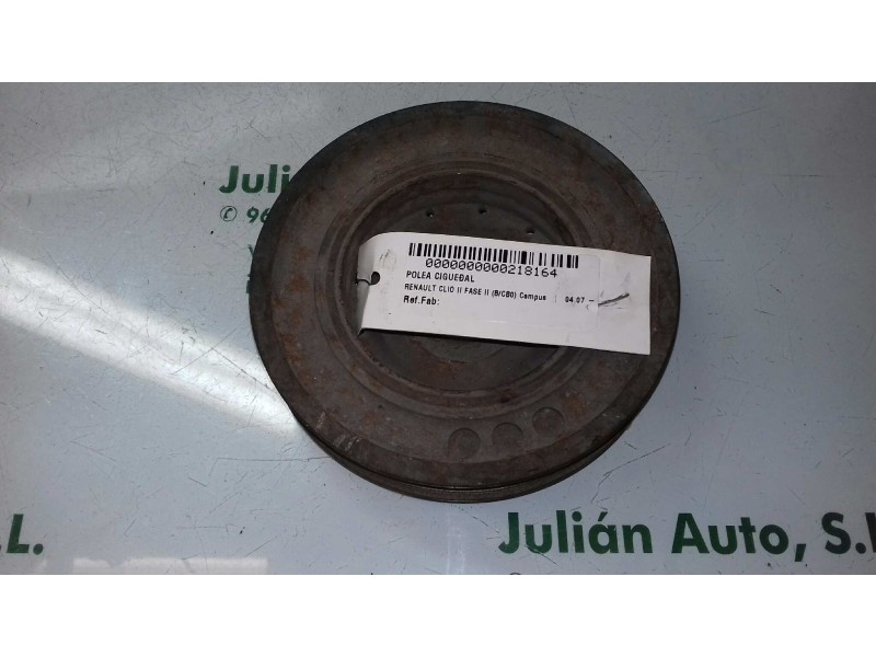 Recambio de polea cigueñal para renault clio ii fase ii (b/cb0) campus referencia OEM IAM   