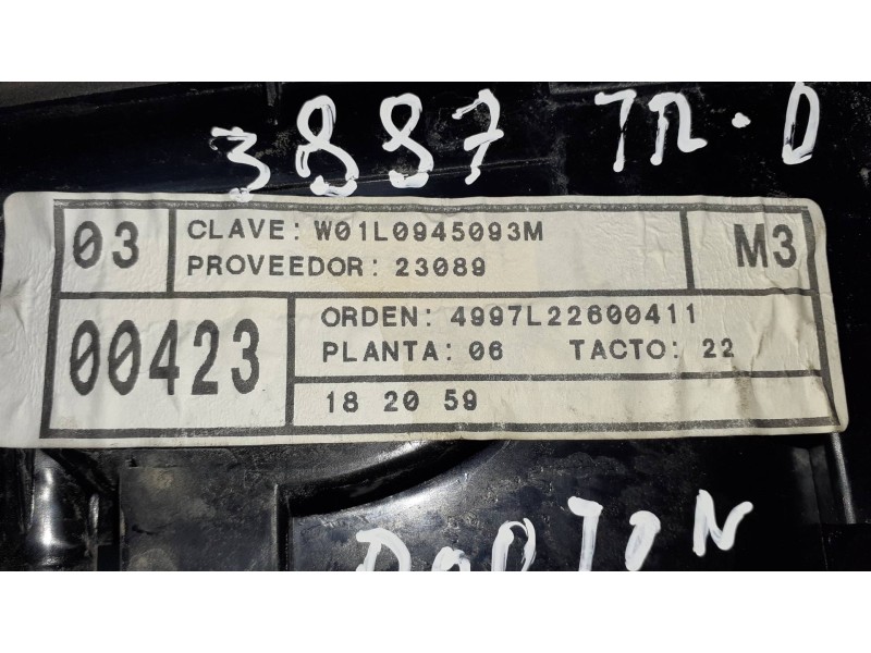 Recambio de piloto trasero derecho interior para seat toledo (1l) base referencia OEM IAM 1L0945093M A2810881 