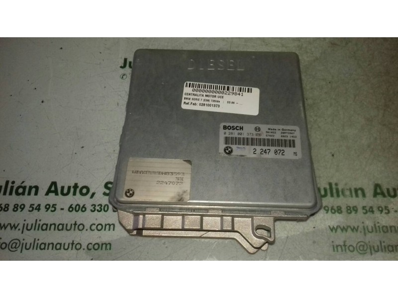 Recambio de centralita motor uce para bmw serie 7 (e38) 725tds referencia OEM IAM 0281001373 961022 28RTD907 BOSCH