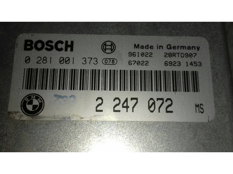 Recambio de centralita motor uce para bmw serie 7 (e38) 725tds referencia OEM IAM 0281001373 961022 28RTD907 BOSCH