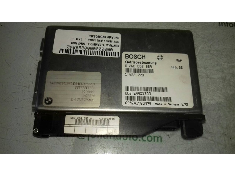 Recambio de centralita cambio automatico para bmw serie 7 (e38) 725tds referencia OEM IAM 0260002359 1422770 BOSCH