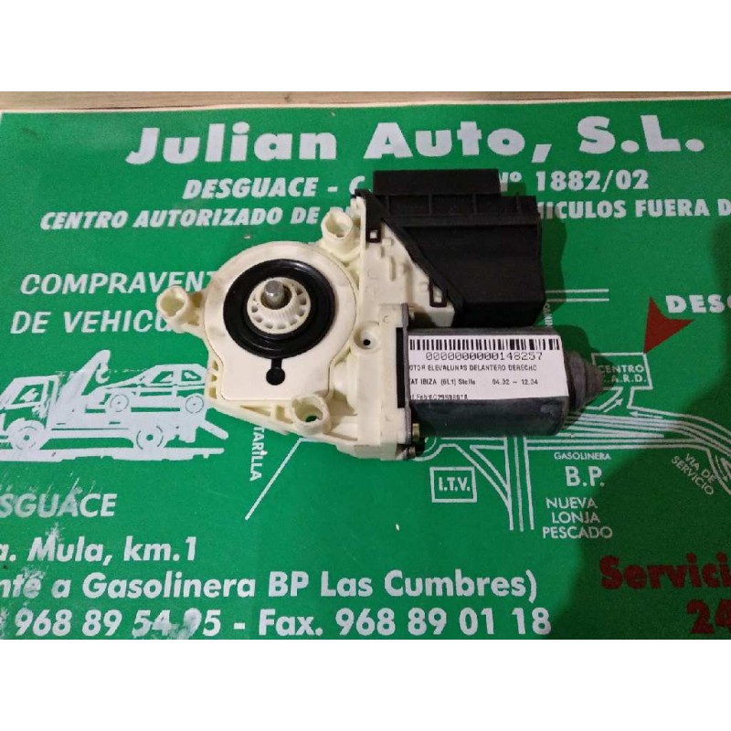 Recambio de motor elevalunas delantero derecho para seat ibiza (6l1) stella referencia OEM IAM 6Q2959801A 104383101 SIEMENS