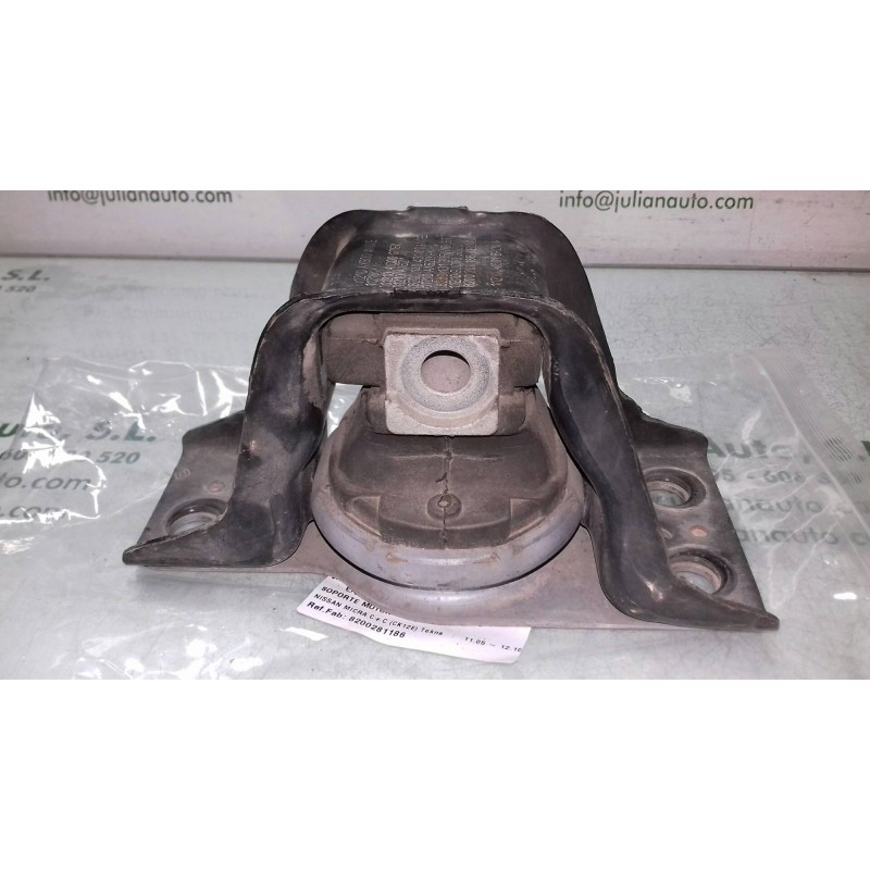 Recambio de soporte motor para nissan micra c+c (ck12e) tekna referencia OEM IAM 8200281186 82001404310 8200131305