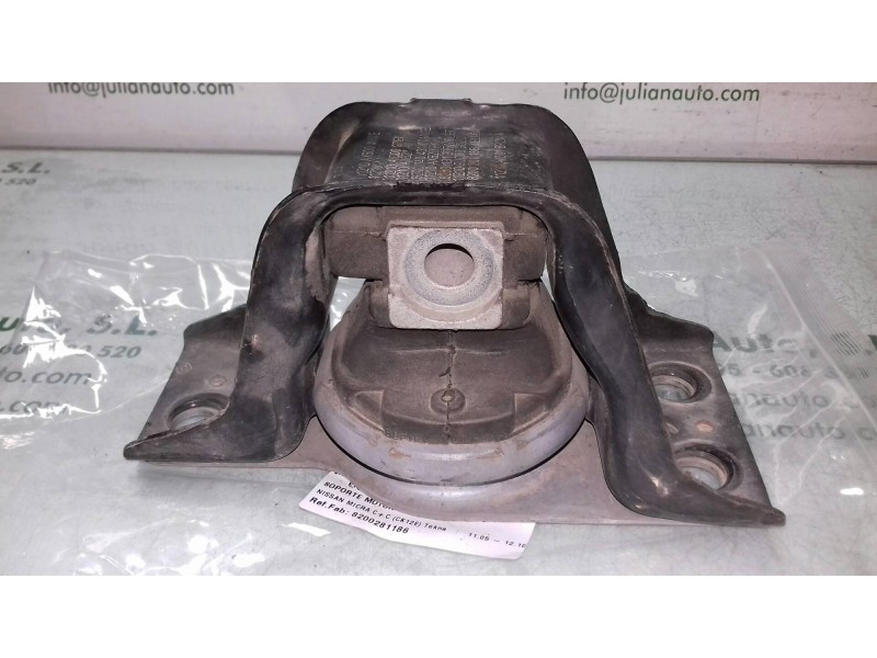 Recambio de soporte motor para nissan micra c+c (ck12e) tekna referencia OEM IAM 8200281186 82001404310 8200131305