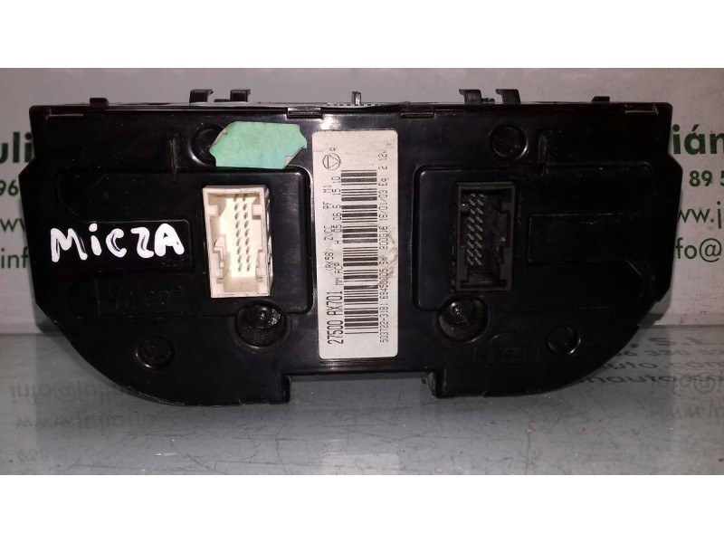 Recambio de mando climatizador para nissan micra (k12e) sport referencia OEM IAM 27500AX701  VALEO