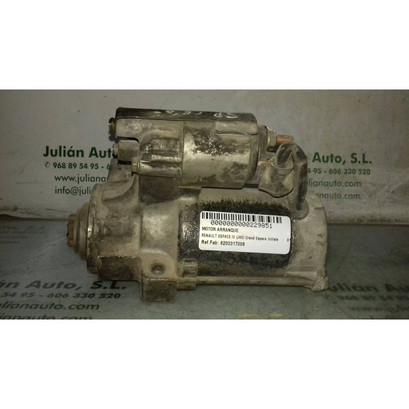 Recambio de motor arranque para renault espace iv (jk0) grand espace initiale referencia OEM IAM 8200317008 9873647721 HITACHI