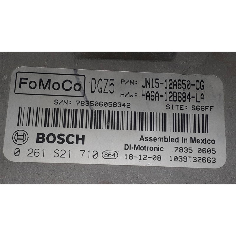 Recambio de centralita motor uce para ford ecosport (cr6) titanium referencia OEM IAM 0261S21710 HAGA12B684LA BOSCH