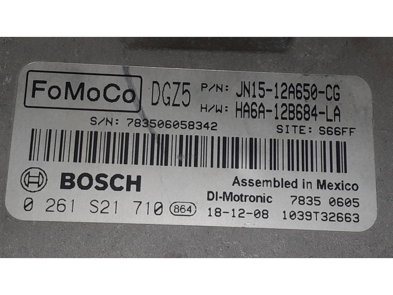Recambio de centralita motor uce para ford ecosport (cr6) titanium referencia OEM IAM 0261S21710 HAGA12B684LA BOSCH