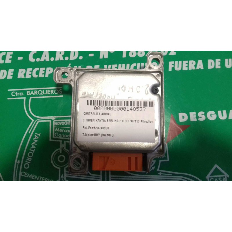 Recambio de centralita airbag para citroen xantia berlina 2.0 hdi 90/110 attraction referencia OEM IAM 550740900 9637169880 AUTO