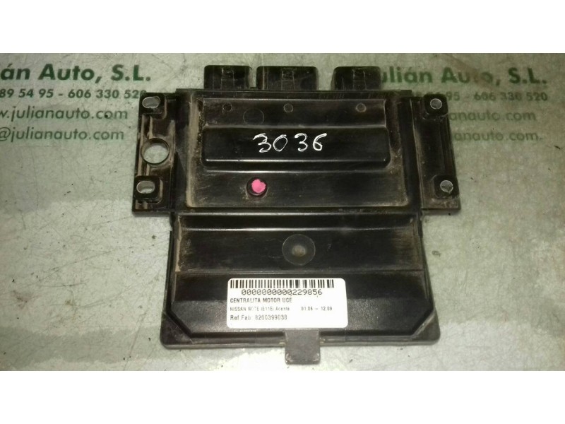 Recambio de centralita motor uce para nissan note (e11e) acenta referencia OEM IAM 8200399038 8200619409 DELPHI