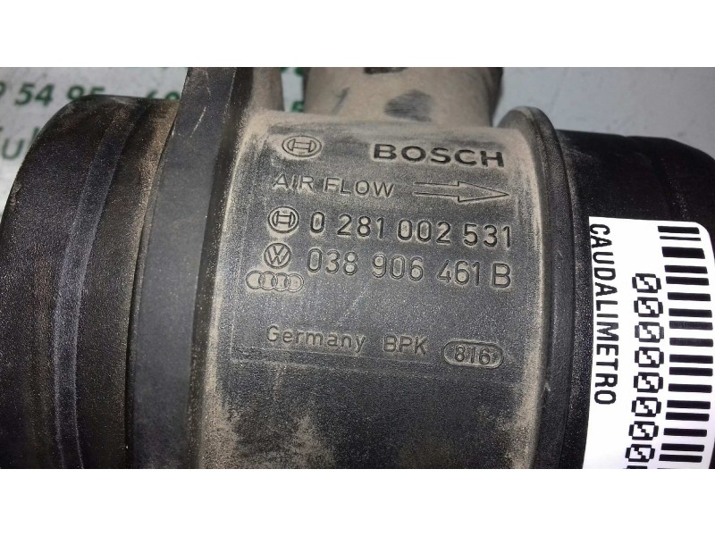 Recambio de caudalimetro para volkswagen polo (9n1) highline referencia OEM IAM 038906461B 0281002531 BOSCH
