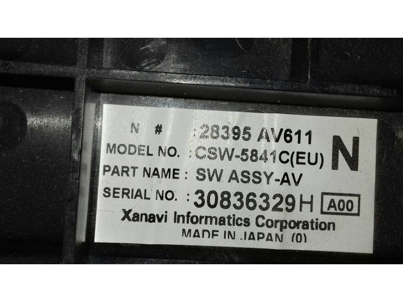 Recambio de mando climatizador para nissan primera berlina (p12) acenta referencia OEM IAM 28395AV611 30836329H 