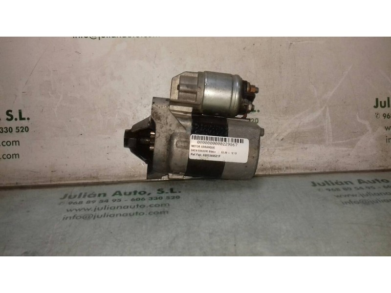 Recambio de motor arranque para dacia sandero básico referencia OEM IAM 8200369521F YS8E6 VALEO