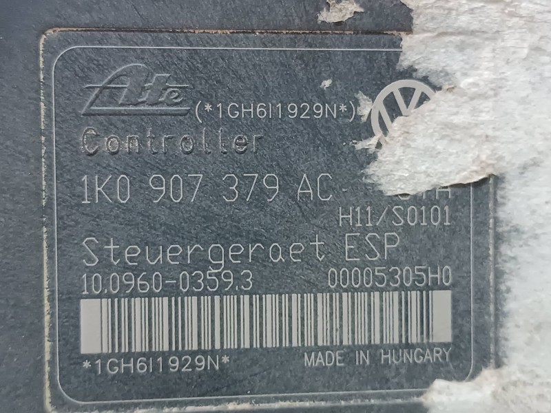 Recambio de abs para seat leon (1p1) reference referencia OEM IAM 1K0614517AF 1K0907379AC ATE