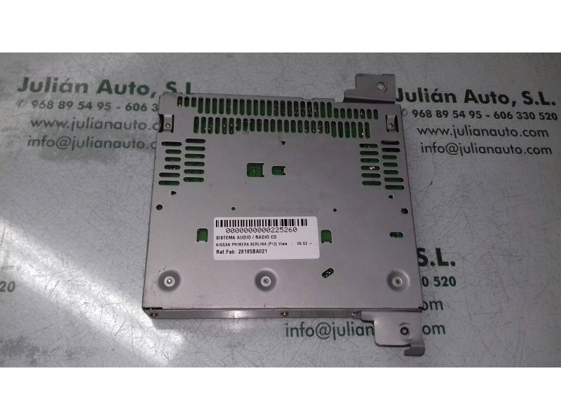 Recambio de sistema audio / radio cd para nissan primera berlina (p12) visia referencia OEM IAM 28185BA021 CLO65060013987 