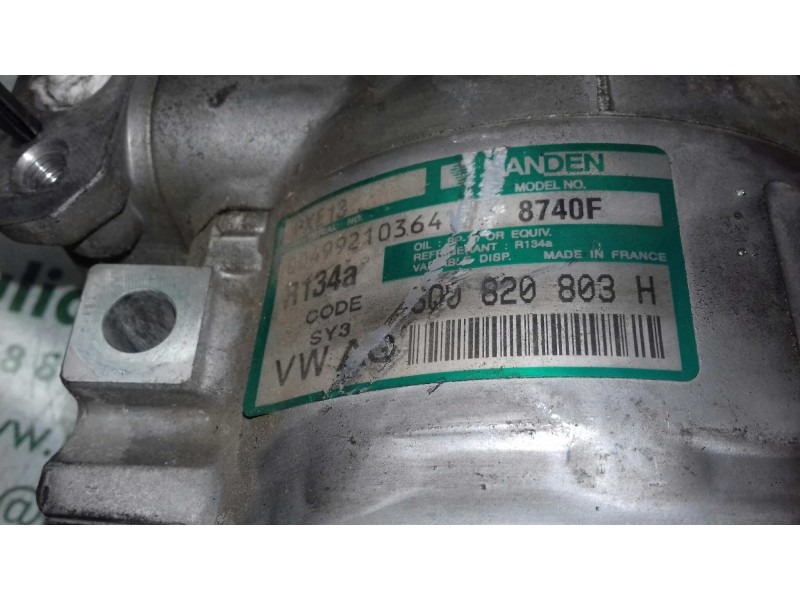 Recambio de compresor aire acondicionado para volkswagen polo (9n1) highline referencia OEM IAM 6Q0820803H PXE13 SANDEN