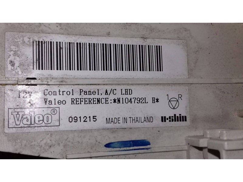 Recambio de mando calefaccion / aire acondicionado para nissan micra (k12e) line up referencia OEM IAM N104792L 091215 VALEO