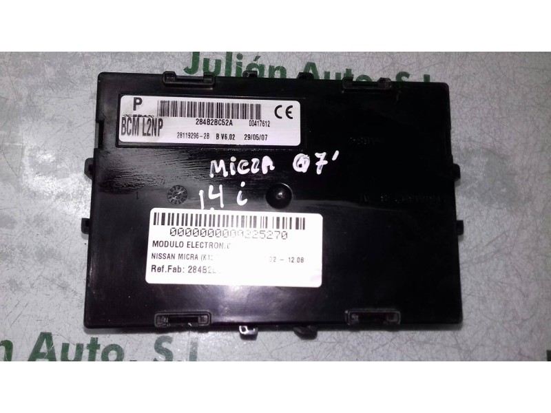 Recambio de modulo electronico para nissan micra (k12e) acenta referencia OEM IAM 284B2BC52A 28119296-2B 