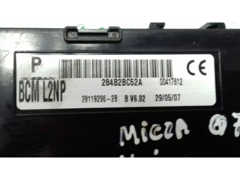 Recambio de modulo electronico para nissan micra (k12e) acenta referencia OEM IAM 284B2BC52A 28119296-2B 