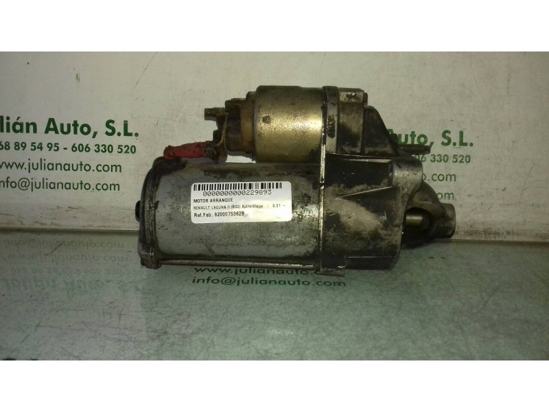 Recambio de motor arranque para renault laguna ii (bg0) authentique referencia OEM IAM 8200075362B D7R49 VALEO