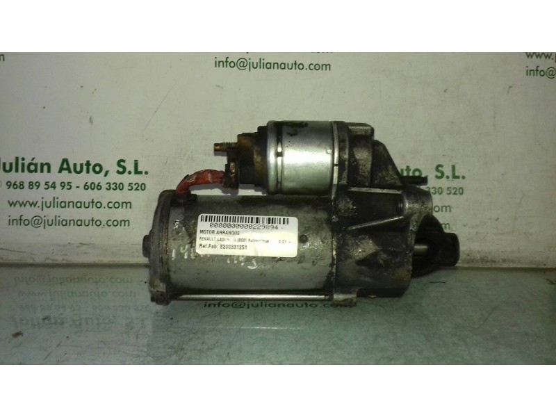 Recambio de motor arranque para renault laguna ii (bg0) authentique referencia OEM IAM 8200331251 D7R49 VALEO