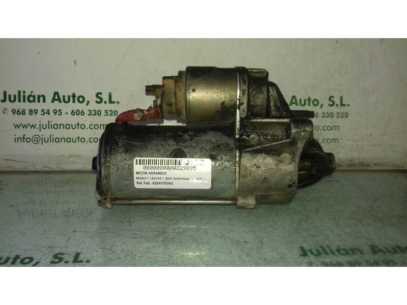 Recambio de motor arranque para renault laguna ii (bg0) authentique referencia OEM IAM 8200075362 D7R49 VALEO