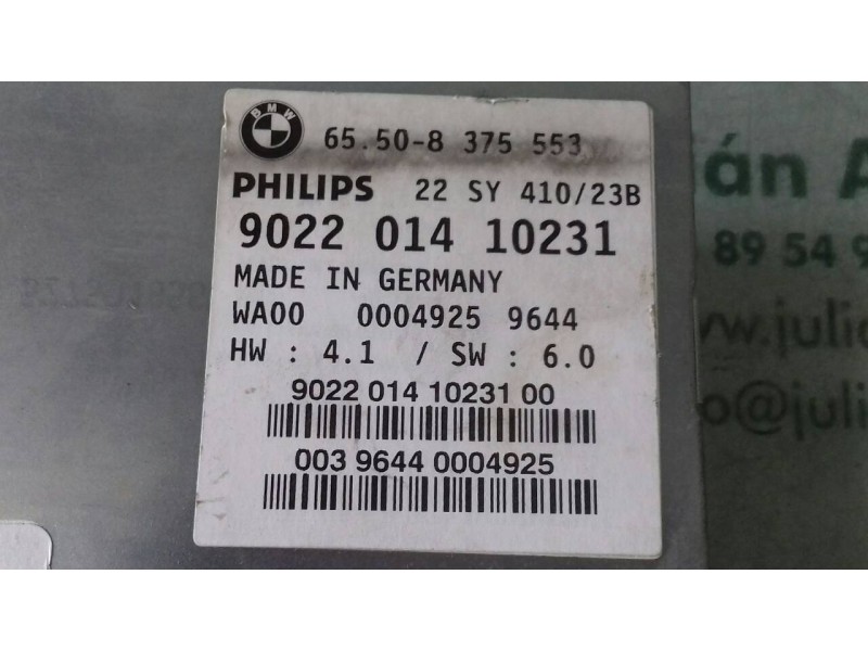 Recambio de sistema navegacion gps para bmw serie 7 (e38) 725tds referencia OEM IAM 65508375553 902201410231 PHILIPS