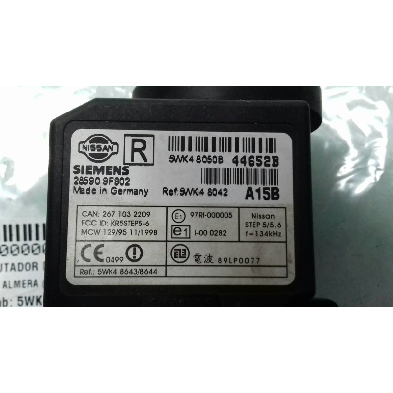 Recambio de conmutador de arranque para nissan almera (n16/e) line up referencia OEM IAM 5WK48050B 285909F902 SIEMENS
