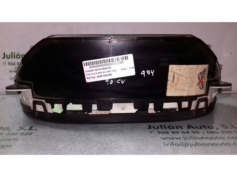 Recambio de cuadro instrumentos para ford focus berlina (cak) trend referencia OEM IAM 98AP10841BC  VISTEON