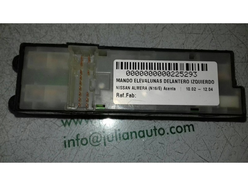 Recambio de mando elevalunas delantero izquierdo para nissan almera (n16/e) acenta referencia OEM IAM   