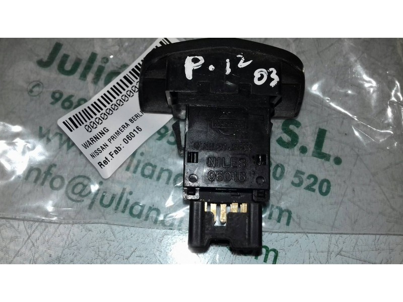 Recambio de warning para nissan primera berlina (p12) acenta referencia OEM IAM 06016 8 PINES NILES