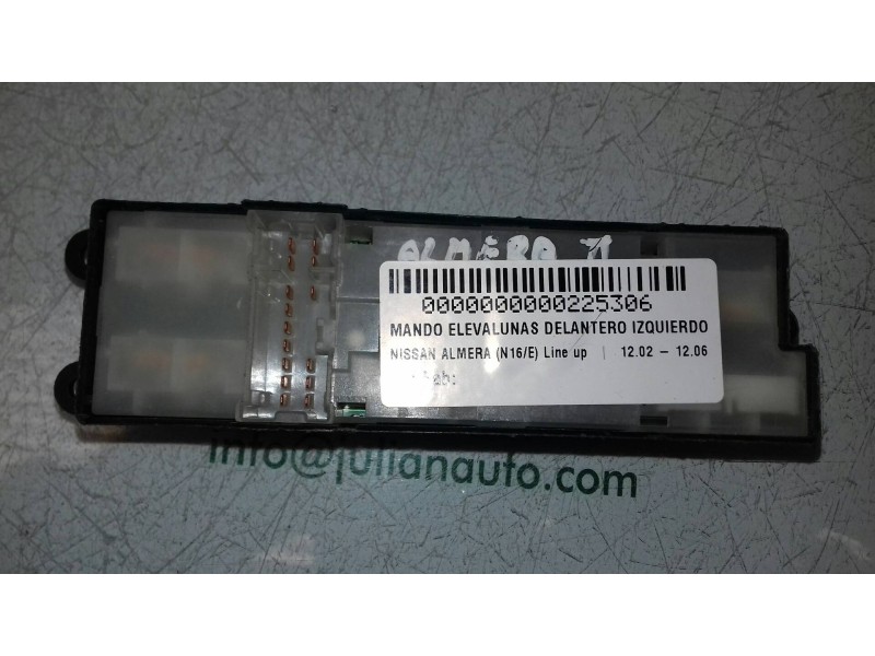 Recambio de mando elevalunas delantero izquierdo para nissan almera (n16/e) line up referencia OEM IAM   