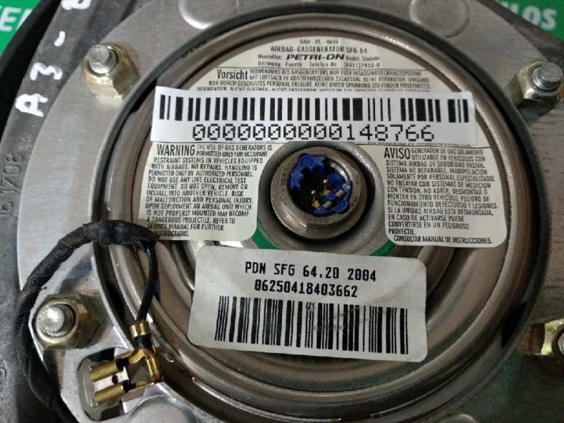 Recambio de airbag delantero izquierdo para audi a3 (8l) 1.6 ambiente referencia OEM IAM 8E0880201AT  