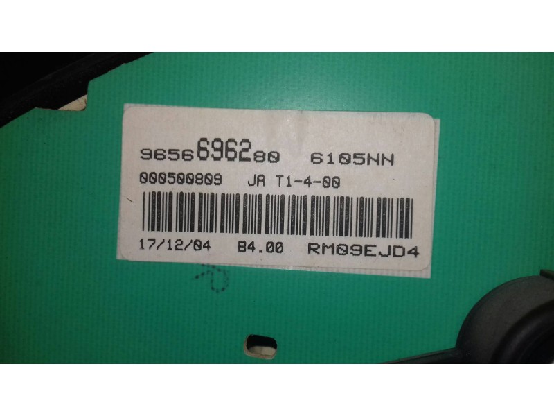 Recambio de cuadro instrumentos para peugeot 206 berlina xs clim referencia OEM IAM 9656696280  JAEGER