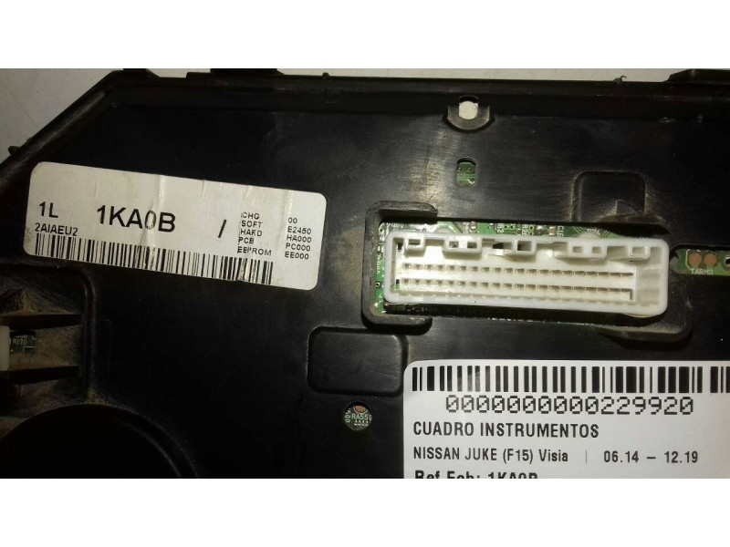 Recambio de cuadro instrumentos para nissan juke (f15) acenta referencia OEM IAM 1KA0B   Recambio de cuadro instrumentos para nissan juke (f15) acenta referencia OEM IAM 1KA0B