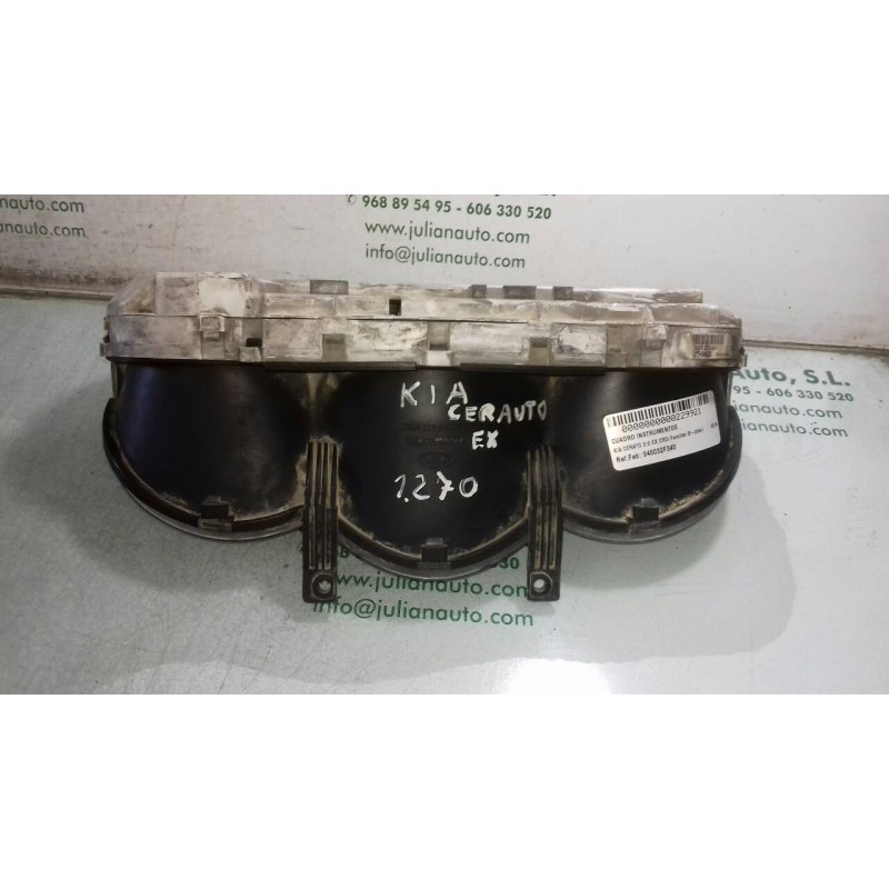 Recambio de cuadro instrumentos para kia cerato 2.0 ex crdi familiar (5-ptas.) referencia OEM IAM 940032F340 20050820 