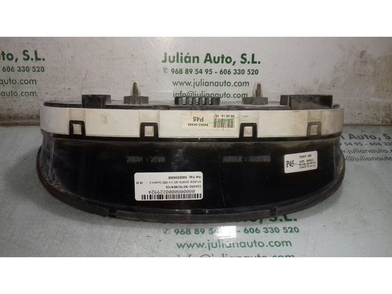Recambio de cuadro instrumentos para hyundai sonata (nf) 2.0 crdi comfort ii referencia OEM IAM 940033K666 P45 