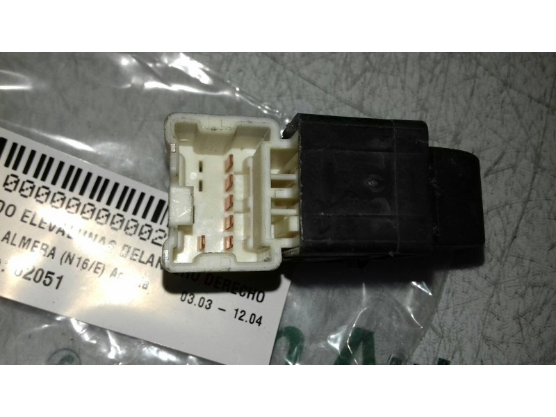 Recambio de mando elevalunas delantero derecho para nissan almera (n16/e) acenta referencia OEM IAM 62051  5 PINES