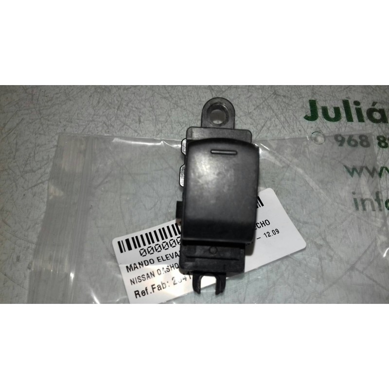 Recambio de mando elevalunas trasero derecho para nissan qashqai (j10) tekna referencia OEM IAM 25411JD000  5 + 1 PINES