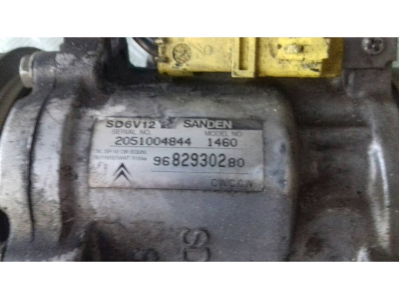 Recambio de compresor aire acondicionado para peugeot 206 berlina xs clim referencia OEM IAM 9682930280 SD6V12 SANDEN