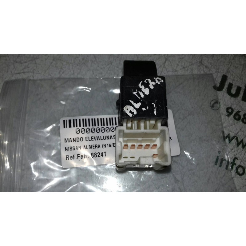 Recambio de mando elevalunas trasero derecho para nissan almera (n16/e) acenta referencia OEM IAM 8824T  5 + 1 PINES Recambio de mando elevalunas trasero derecho para nissan almera (n16/e) acenta referencia OEM IAM 8824T  5 + 1 PINES