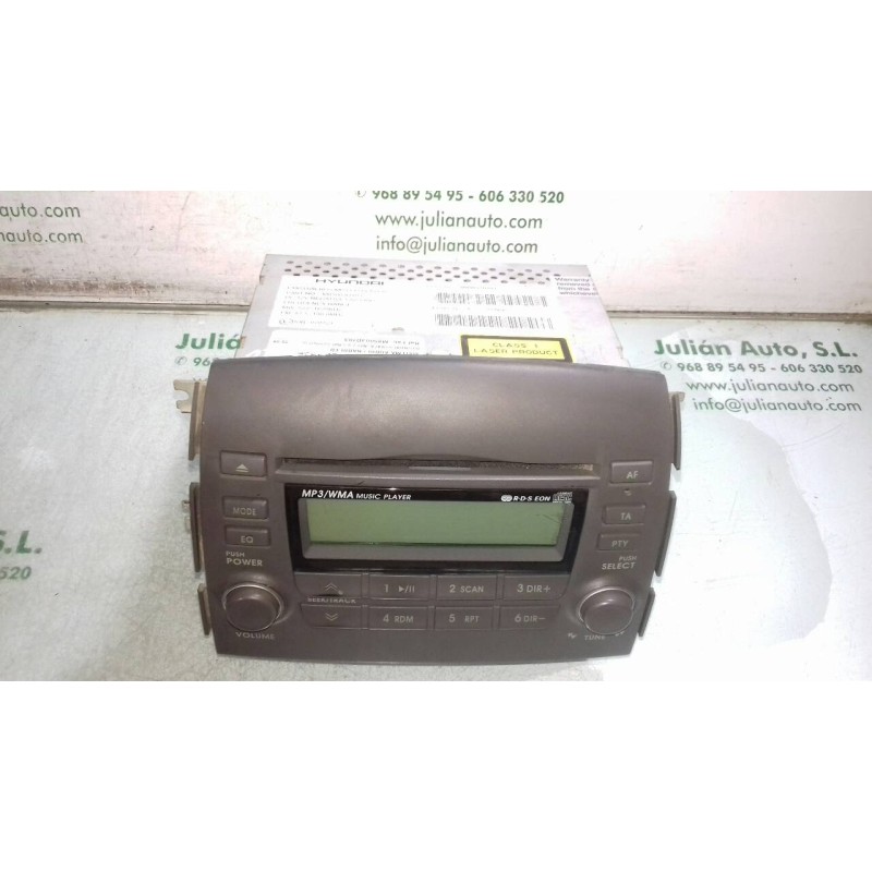 Recambio de sistema audio / radio cd para hyundai sonata (nf) 2.0 crdi comfort ii referencia OEM IAM M85003D103 M004060502 10R02