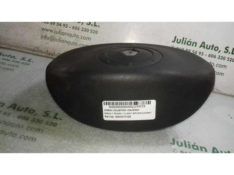 Recambio de airbag delantero izquierdo para renault megane ii classic berlina expression referencia OEM IAM 8200301512A  