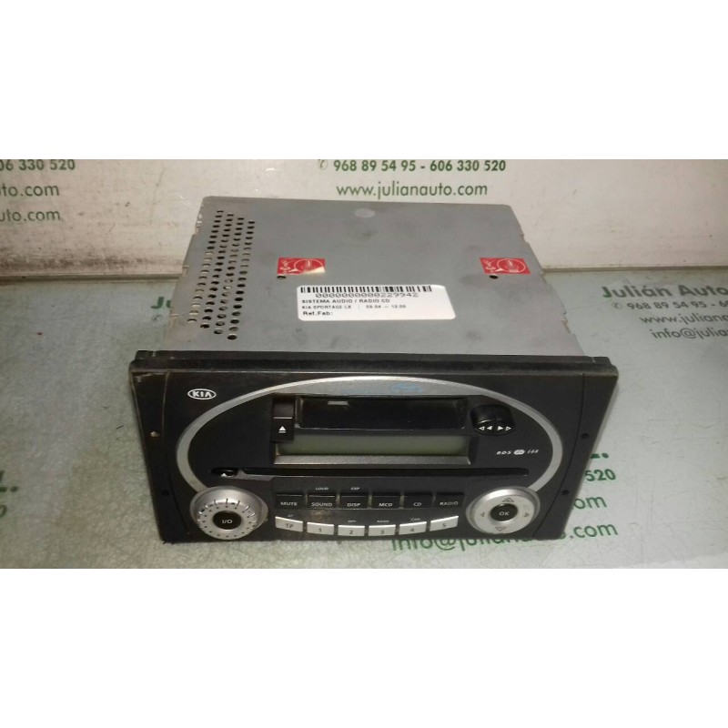 Recambio de sistema audio / radio cd para kia sportage lx referencia OEM IAM   RADIO CASSETTE