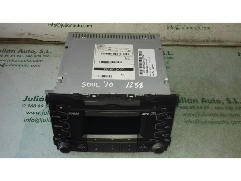 Recambio de sistema audio / radio cd para kia soul burner referencia OEM IAM A200AME 96140K400AMAE2 