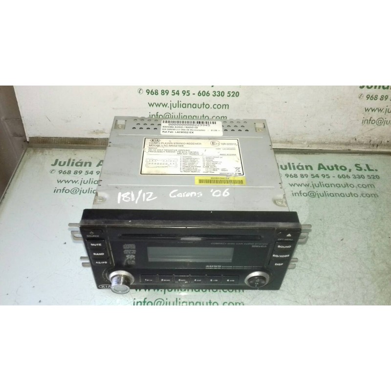 Recambio de sistema audio / radio cd para kia carens 2.0 crdi ex monovolumen referencia OEM IAM LACM5521EK M5521EK 
