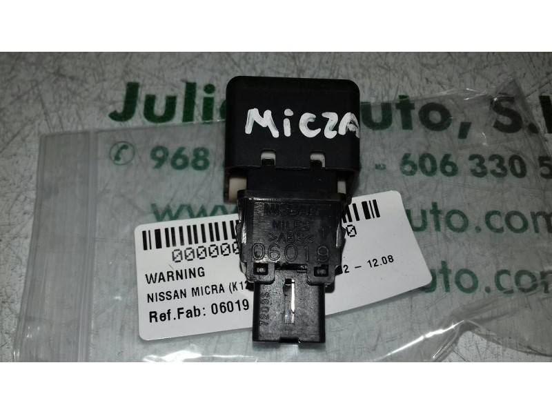 Recambio de warning para nissan micra (k12e) acenta referencia OEM IAM 06019  4 PINES