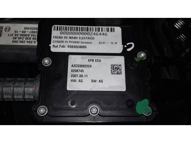 Recambio de freno de mano electrico para citroen c4 picasso exclusive referencia OEM IAM 9683024880 A2C53092224 0204280095