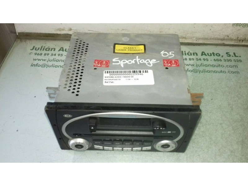 Recambio de sistema audio / radio cd para kia sportage ex referencia OEM IAM   